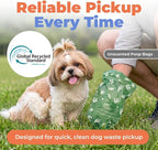 Best Pet Supplies GRS Poop Bags for Dogs - 600 Count, Green, Unscented | Unscented, 50% Post-Consumer Recycled Plastic, Leak-proof, Easy-Tear perforations, Thick Bags, Fits Standard Holders