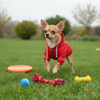 Dog Raincoat rain Jacket Raincoat Dogs Waterproof Small Medium Breeds Zip Closure Storage Pocket Harness Hole Red XS