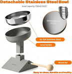 Raised Cat Bowl,Elevated Cat Bowl Stand with 3-Level Height,Grey | 25 OZ Large Capacity,304 Stainless Steel,5.6''/6.2''/6.8'' Height Elevated,0-17.5° tilt Neck-Friendly,Cats and Puppy