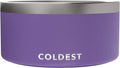 Coldest Dog Bowl - Anti Rust Metal, Non Slip, 3 Layers Insulated Stainless Steel Dog Bowls - Spill Proof & Heavy Duty - Water Bowl for Dogs, Cats & Pets, Dish Washer Safe (200 oz, Galaxy Purple)
