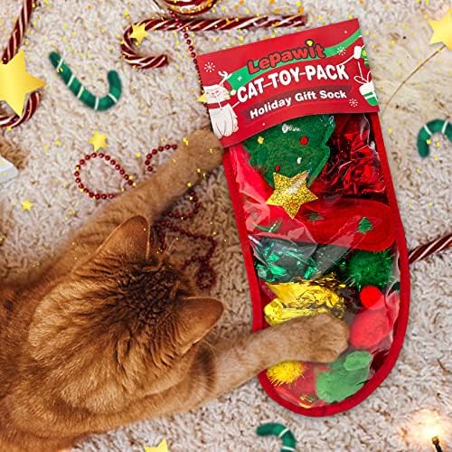 Christmas Cat Toys, 10 Pack Catnip & Feather Toys for Indoor Cats - Image 3