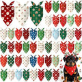 Preboun 50 Pcs Chriastmas Paw Print Dog Bandanas Bulk, Xmas Party by Preboun