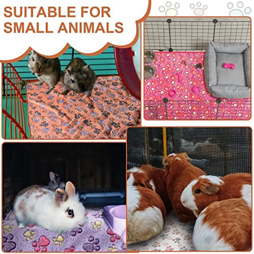 Tatuo 4 Pcs Fleece Dog Blanket for Puppy Cat, Mixed, 30 x 20.5 in, Paw - Image 6