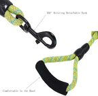 3 Dog Leash - Padded Handle, 360° Swivel Multiple Dog Leash No Tangle, Lead for Medium Large Dogs, Walking & Training Double Dogs (Green Blue)