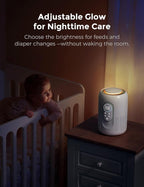 Momcozy Air Purifier for Bedroom with Dimmable Night Light for Small Room | Air Purifier for Baby with True HEPA & Activated Carbon Filter, Real-time PM2.5 Air Monitor, 4 Fan Speeds, 21dB Sleep Mode