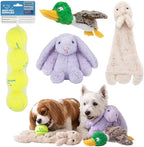 Best Pet Supplies Squeaky Dog Toys with Soft Durable Fabric for Small, Medium and Large Pets Interactive Toy for Indoor Play, Supports Active Biting and Play - Bunny Bunny Duck Small