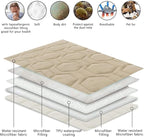 Tcksstex Waterproof and Anti-Slip Dog Bed Cover and Pet Blanket Sofa Pet Bed Mat ，car Incontinence Mattress Protectors Furniture Couch Cover for Most Cats Dogs, Pets (82x82- Beige)