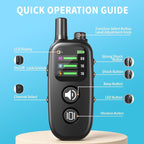 Small Dog Training Collar with Remote - Humane Dog Shock Collar with Beep, Vibration & Safe Shock Modes, 1000ft Range, Waterproof Rechargeable Bark Control Collar for Small Dogs, Black