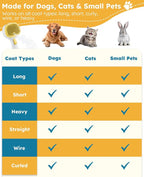 Cat Steam Brush for Cats & Dogs, Pet Steam Brush 3-in-1 with 2 Mist Modes, One-Touch Self Cleaning, Magnetic Safe Charging, Cat Hair Brush for Shedding, Dog Brush for Shedding, Yellow (Short Head)