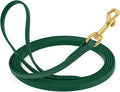 Viper Biothane K9 Working Dog Leash Waterproof Lead for Tracking Training Schutzhund Odor-Proof Long Line with Solid Brass Snap for Puppy Medium and Large Dogs, 10ft Hunter Green