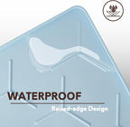 Garoopion Silicone Cat Litter Mat 34×22 inch, Easy to Clean, Blue | Waterproof Silicone Mat with Raised Edges, Catch Litter, Protect Floor from Urine, Multi-Use for Dog/Sink/Kitchen/Boots