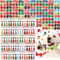 Chunful 150 Pcs Adjustable Christmas Dog Bow Ties & Neckties, Santa Claus by Chunful