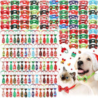 Chunful 150 Pcs Adjustable Christmas Dog Bow Ties & Neckties, Santa Claus by Chunful