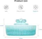 Ceramic Cat Water Fountain, 2.1L/71oz Cupcake Pet Water Fountain | Gradient Blue Automatic Pet Water Fountain For Cats & Dogs, Double Filtration, Easy To Clean, 360° Circulating Water Design