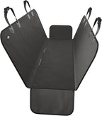 Active Pets Waterproof Hammock Standard Car Seat Cover, Fits Sedans Hatchbacks Crossovers Coupes Compact Vehicles, Secure Convertible Travel Bed Protects Backseat Cargo from Dogs, Black w/Black Trim