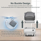 Automatic Cat Litter Box Self Cleaning - App Control, Open-Design, Smart Health Monitor, Suitable for Medium Cats and Kittens, Anti-Pinch Safety, Quiet Operation - White