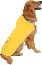 HDE Reversible Hooded Dog Raincoat Slicker Poncho for Small Medium Large Dogs - Ducks Yellow - XL - Polyester