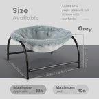 JUNSPOW Cat Bed Dog Bed Pet Hammock Bed Kitty Sleeping Cat Supplies Pet Supplies Whole Wash Stable, Detachable, Breathable, Easy Assembly Indoors Outdoors, 16.9 in x 16.9 in x 9.5 in