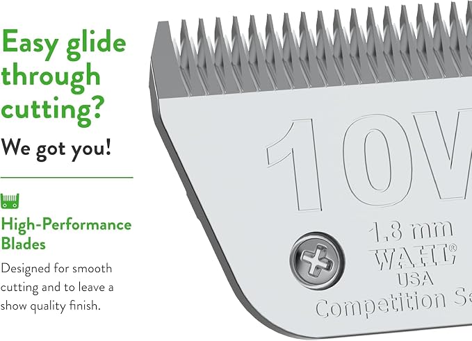 Wahl Professional Animal Competition Blade, 2377-100, 10 W | Extra Wide, Detachable Blade with 1/16 in Cut Length