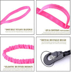 Tactical Dog Collar and Leash Set for Large Dogs with Control Handle,Pink | 1000D Heavy-Duty Nylon Fabric,Quick-Release Metal Buckle,Adjustable Fit,Soft-Padded Webbing,D-Ring,for Training & Hiking,S