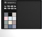 URMONA 25 x 22 in Waterproof Silicone Under Sink Mat, Cabinet Protector | Black, Under Kitchen Sink Mat, Kitchen Cabinet Liner, Bathroom Sink Protector, Pet Food Mat and Cat Litter Mat