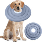 IDOMIK Dog Recovery Collar, Waterproof Soft Dog Cone After Surgery | Comfy Protective Elizabethan Collar Alternative for Dogs Cats, Adjustable Pet Neck Donut Cone Anti-Licking Wounds,Blue,2XL