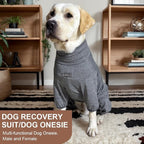 Dog Pyjamas PJS Sweater Clothes and Home Clothing Suitable for Small to Medium Breeds of Dogs, Dog Neutering Suits, Extra-Large Stretch Fabric, Four-Legged Clothes(Thin Forid Gray, XL)