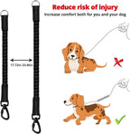 Long Dog Leash 30 FT: Heavy Duty Rope Leashes for Dogs Training with Swivel Lockable Hook Reflective Threads Bungee and Padded Handle - Dog Lead for Large Small Medium Dogs Outside Walking Hiking Pink