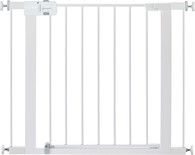 Safety 1st Easy Install Walk Thru Baby Gate for Doorway With Door, Dog Gates, Fits 29"-38", Easy Install 28" Tall, White