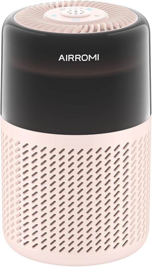 AIRROMI HEPA Air Purifier for Bedroom&Home,Pet Air Purifier for Home Pets,Removes Pet Odor,Cat Litter Smell,Dust,Quiet Room Air Purifier with Scents,360°Air Cleaner,A2005 Creamy Beige