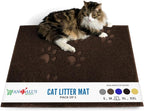 Andalus Large Cat Litter Mat, Pack of 1 - Waterproof, Non-Slip & Easy to Clean Cat Litter Box Mat for Extra Efficient Pet Litter-Trapping, Brown (30” X 18”)