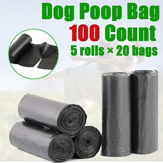 FUSBUNTY Dog Poop Bag, 100 Count Dog Waste Bags Sized 19.7X17.7" for FUSBUNTY Pooper Scooper Swivel Bin & Rake Set