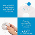 Catit LED Flower Fountain with Triple Action Filter, 3 L, Blue | Cat Drinking Water Fountain