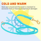 Viper Biothane K9 Working Dog Leash Waterproof Lead for Tracking Training Schutzhund Odor-Proof Long Line with Solid Brass Snap for Puppy Medium and Large Dogs 4ft, Sky Blue