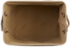 Bone Dry Pet Storage Collection Striped Paw Patch Bin, Large Rectangle, Brown