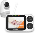 VTimes No WiFi Baby Camera Monitor, 3.2" IPS Display, Portable Video Monitor, Two-Way Talk, Night Vision, VOX Mode, Pan-Tilt-Zoom, Alarm, 1000ft Long Range for Baby, Elderly & Pet