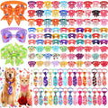 Talltalk 120 Pcs Easter and Valentines Dog Bow Tie Collar Set Pet Adjustable Grooming Holiday Accessories Decoration for Dog Cat by Talltalk