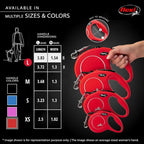 FLEXI® Classic Tape Retractable Dog Leash, Large, 16 ft - Red | German engineered, original flexi leash, durable quality for dogs up to 110 lbs, tangle-free, walking, reliable brake system