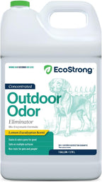 Eco Strong Outdoor Odor Eliminator Outside Dog Urine Enzyme Cleaner Powerful Pet, Cat, Animal Scent Deodorizer | Professional Strength for Yard, Turf, Kennels, Patios, Decks (128 OZ)