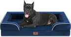 Comfort Expression Orthopedic Dog Bed for Extra Large Dogs with Bolster | Waterproof Dog Couch Bed with Washable Cover & Non-Slip Bottom, Supportive Egg Crate Foam Big Dog Bed, 53x42Inch