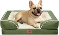 Comfort Expression Orthopedic Dog Bed for Medium Size Dog with Bolster | Waterproof Dog Couch Bed with Washable Cover & Non-Slip Bottom, Supportive Egg Crate Foam Medium Pet Bed, 30x20 Inch