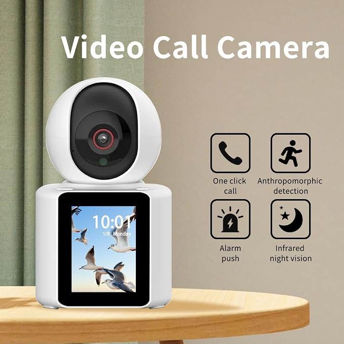 Two Way Pet Camera with 2.8 inch HD Screen, 1080P Video Calling Camera for Indoor Home Security, Indoor Home Nanny/Dog/Baby Security Device with Phone App