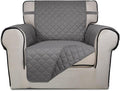 PureFit Reversible Chair Sofa Cover Dog Couch Covers for Sofa, 25.5 in | Gray/Gray, Water Resistant Couch Protector, Washable Pet Couch Cover with Non Slip and Elastic Straps For Kids