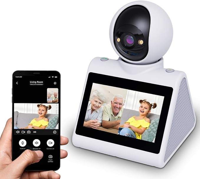 Two-Way Video Pet Dog Nanny Camera, 4.3" Screen Dual-Band 5G/2.4G | Indoor Home Security Monitor with Phone App for Baby, Nanny,Dog,Elder & Pets,Dome Camera