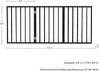 Pet Gate - 3-Panel Indoor Foldable Dog Fence for Stairs, Hallways, or Doorways - 54x24-Inch Wood Freestanding Dog Gates by PETMAKER (Black)