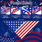 30Pcs 4th of July Dog Bandanas Bulk American Flag Pet Scarf Holiday Puppy Bandanas Washable Adjustable Patriotic Dog Bandana for 250th Anniversary Independence Day Sport Event Small Large Pet Grooming - Image 3