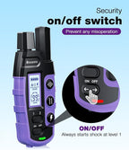 Bousnic Dog Shock Collar - 3300Ft Training Collar with Remote for 5-120lbs Small Medium Large Dogs Rechargeable Waterproof e Collar with Beep (1-8), Shake(1-16), Safe Shock(1-99) Modes (Lightpurple)