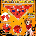 100 Pcs Large Halloween Dog Bandanas Bulk, Pet Costume Accessories - Image 3