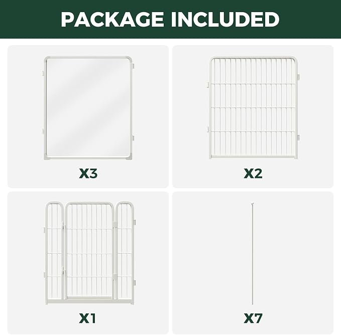 FXW AuraSpace Pro Acrylic & Wire Mesh Indoor Dog Playpen, 32" H, 6 Panels | Clear View, Heavy-duty Metal, Flexible Layouts, Easy Walk-Through, For Small & Medium Dogs, Patented