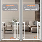 Fairy Baby 4.72in Extensions for Walk Through Baby Gate Auto Close White | Child Safety Gates Extends Wide Openings White